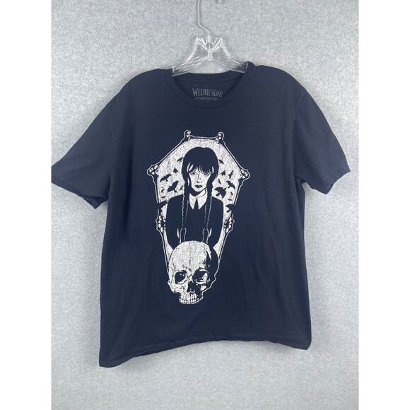 Goodie Two Sleeves Other - Goodie Two Sleeve Wednesday Shirt Size‎ L Black Short Sleeve Adams Family TV Tee